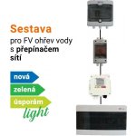 SolarEco DZD1x Mini sestava pro fotovoltaický ohřev vody NZÚ light s přepínačem sítí - MPPT regulátor