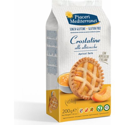 Piaceri Mediterranei bezlepkové CROSTATINE MERUŇKOVÉ 200 g – Hledejceny.cz