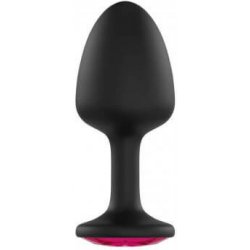 Dorcel Geisha Plug Ruby M růžové anální dildo s kamínky černé