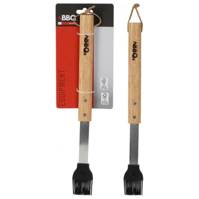 Mašlovačka grilovací BBQ 37,6x4,2cm nerez, guma, dřev.ruk. – Sleviste.cz