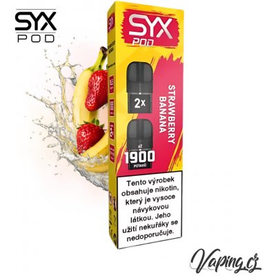 Syx Pod Strawberry Banana 16,5 mg 2x950 potáhnutí 1 ks – Hledejceny.cz