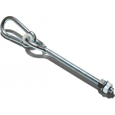 Hák houpačkový kyvný s karabinou, M12x330mm, Zn – Hledejceny.cz