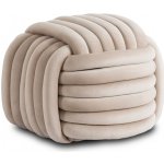 JAKS Taburetka krémová velúr Magma – Zboží Dáma