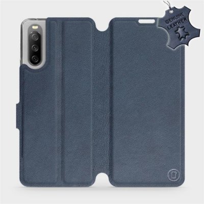 Pouzdro Mobiwear paradní Flip Sony Xperia 10 III - Modré - L_NBS Blue Leather – Zbozi.Blesk.cz