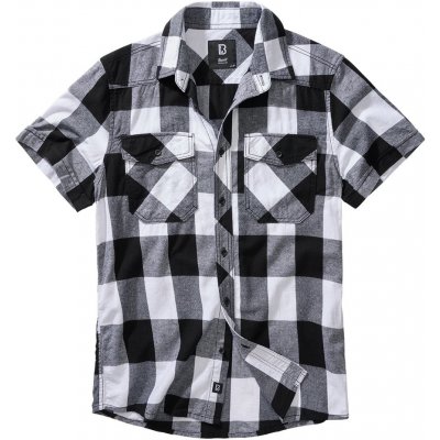 Brandit košile check shirt halfsleeve bílá černá