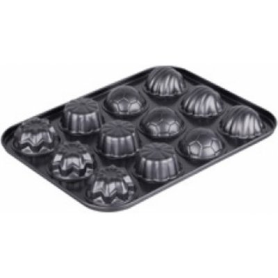 Family Market forma na pečení 12 ks muffinů 4 různých tvarů 35x26,4x3 cm – Sleviste.cz