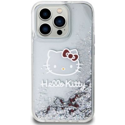 Hello Kitty Liquid Glitter Head Logo iPhone 15 Pro čiré