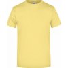 Pánské Tričko James Nicholson pánské základní triko ve vysoké gramáži bez bočních švů žlutá světlá