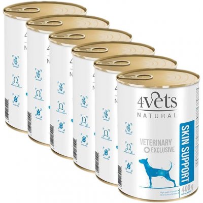 4Vets Natural Veterinary Exclusive SKIN SUPPORT 6 x 400 g