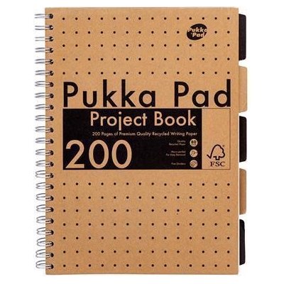 PUKKA PAD Pukka Pad Spirálový sešit Kraft Project Book A4 linkovaný – Zbozi.Blesk.cz