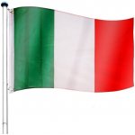 Vlajkový stožár vč. vlajky Itálie 650 cm