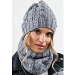 Fashionweek čepice a šála cashmere touch AL-A10 šedý – Hledejceny.cz