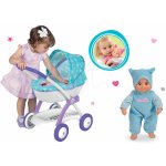 Smoby Set hlboký pre 42 cm Frozen Disney a bábika Minikiss so zvukom modrá SM254146-1B – Zboží Mobilmania