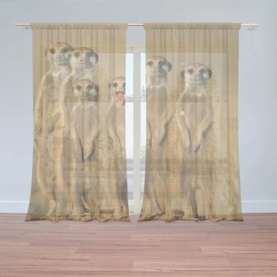 Sablio Záclony Surikaty: 2ks 150x250cm – Hledejceny.cz