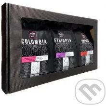 Pure Way Darčekový set odrodových káv Papua Colombia Ethiopia 3 x 200 g