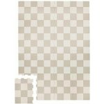 3 Sprouts Pěnová hrací podložka Checkerboard Beige – Zboží Mobilmania