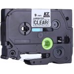 Kompatibilní páska s Brother TZ-S121/TZe-S121 9mm x 8m extr.adh. černý tisk/čirý podklad – Zboží Živě