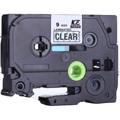 Kompatibilní páska s Brother TZ-S121/TZe-S121 9mm x 8m extr.adh. černý tisk/čirý podklad – Zboží Živě