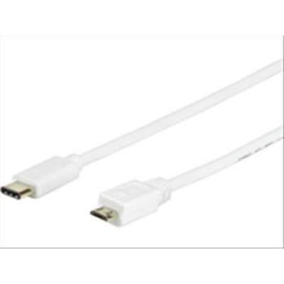 eSTUFF ES84060-1M-WHITE USB 3.1, USB-C (M) - USB-micro (M), 1m, bílý