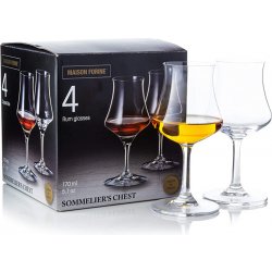 MAISON FORINE Sada sklenic na rum SOMMELIER CHEST 4 x 170 ml