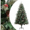 Vánoční stromek zahrada-XL Vánoční stromek se šiškami zelený 195 cm PVC a PE