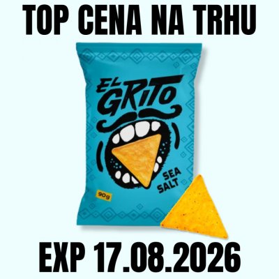 EL GRITO Slané kukuřičné tortilla chipsy 90 g – Hledejceny.cz