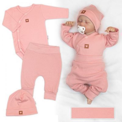Baby Nellys Rostoucí 3dílná sada pro miminko Nature korálová – Zboží Mobilmania