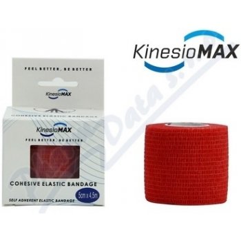 KinesioMAX Cohesive elastické samofixační červená 5 cm x 4,5 m