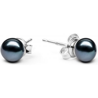 NUBIS® stříbrné perlové černé přírodní perly NBP001-6K