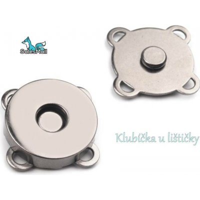 Magnetické zapínání 18 mm nikl černý – Zboží Dáma