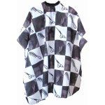 DUKO-EXIM 580B Kadeřnický střihací plášť černo-bílý zapínání na háčky – Hledejceny.cz