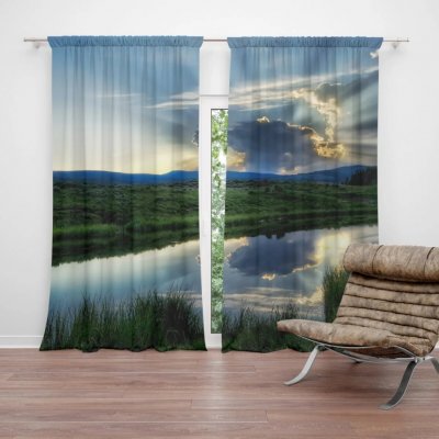 Sablio Závěs Mrak nad řekou: 2ks 140x250cm – Hledejceny.cz
