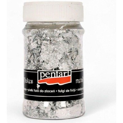pentart Metalické vločky stříbrné M8 (1g) – Sleviste.cz