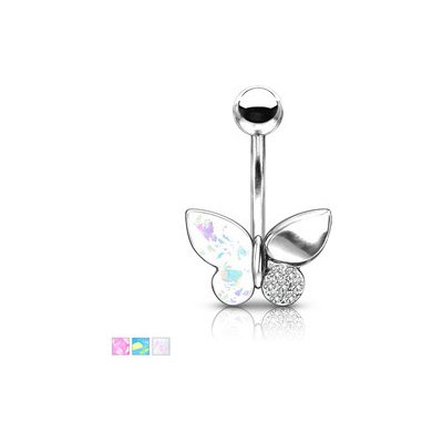 Piercingate piercing do pupíku motýlek PBP00302 Bílá – Zbozi.Blesk.cz