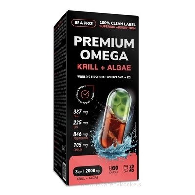 Be a Pro! Premium Omega Krill + Algae kapsle 60 ks – Hledejceny.cz
