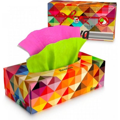 Renova Papírové kapesníky zelené a růžové 3-vrstvé 80 ks – Zboží Dáma