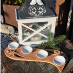 Adventní keramický svícen hvězdami – Zboží Mobilmania