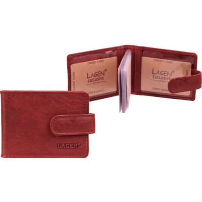 Lagen kožené pouzdro na karty a doklady 1485/T červené – Zboží Živě