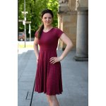 Jsem máma bambusové kojicí šaty vínově červené s puntíky – Zbozi.Blesk.cz