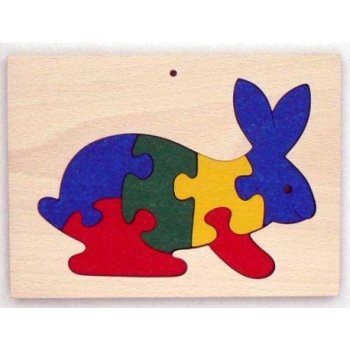 Makovský vkládací puzzle Králík v rámečku