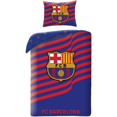 Halantex Bavlněné ložní povlečení FC Barcelona Blaugrana Waves 140x200 70x90 – Hledejceny.cz