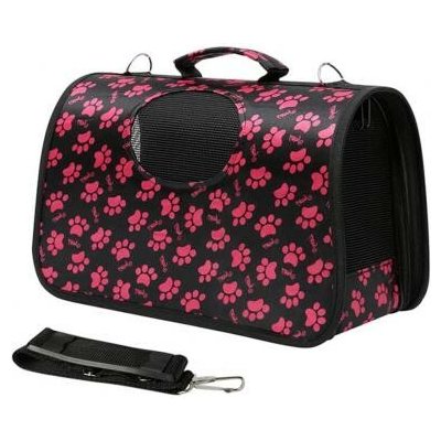 animALL Taška Black with paws M 40 x 21 x 27 cm – Zboží Dáma