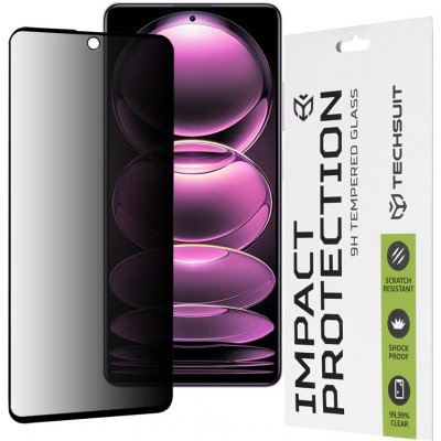 Techsuit 111D Privacy Full Glue tvrdené sklo pro Xiaomi Redmi N12 pro 5G / 12 Pro+ / Poco X5 pro černé Black KF2325466 – Zboží Živě