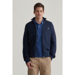 Gant Cotton Textured Zip Cardigan Evening Blue – Zboží Dáma