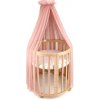 Nebesa nad postýlku Waldin Tulle Crib Canopy + Canopy Frame Rose