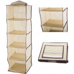 Verk 01334 Závěsný organizér s 5 přihrádkami 30x30x100cm béžová – Zboží Dáma