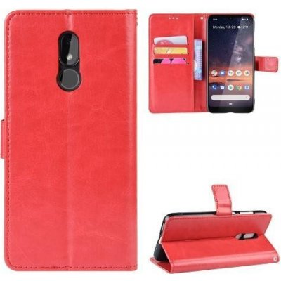 Pouzdro Horse PU kožené peněženkové Nokia 3.2 - červené – Zboží Mobilmania