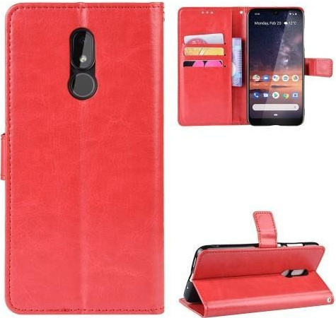 Pouzdro Horse PU kožené peněženkové Nokia 3.2 - červené