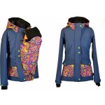 Shara softshellová bunda zimní vsadka se vzorem přední nošení modrá.žíh./kašmír – Sleviste.cz