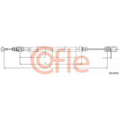 Tažné lanko, parkovací brzda COFLE 10.4733 (104733)